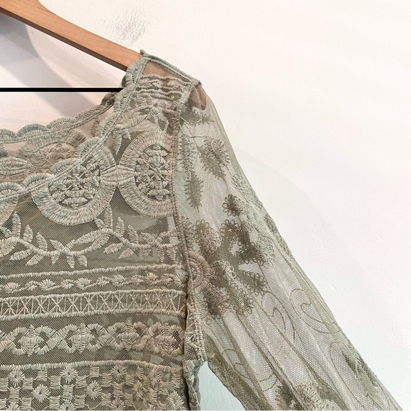 Sundance Long Sleeve Sheer Lace Top - Picture 5 of 12